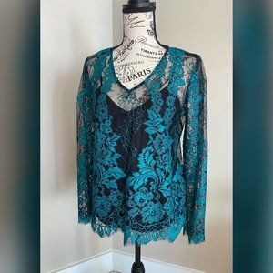 Aqua Lace Blouse